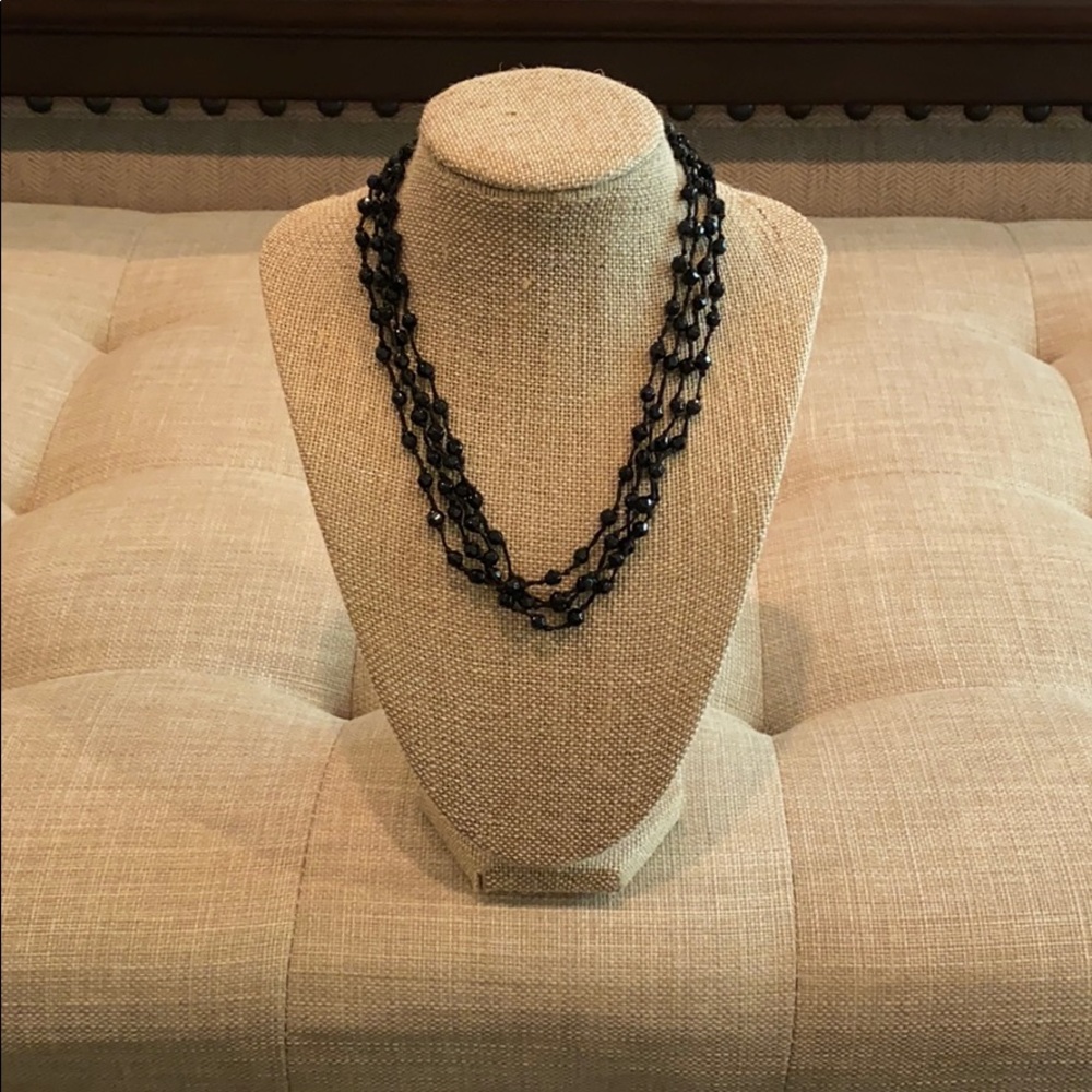 American Eagle Outfitter AEO black beaded necklace